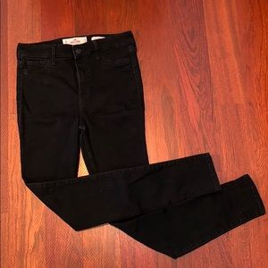 Hollister Super Skinny High Rise Black Jeans
